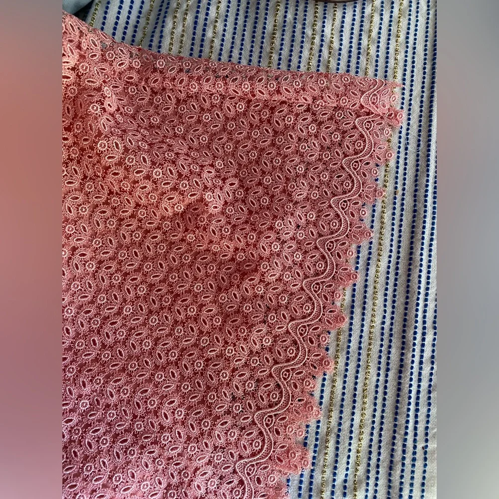 Sandro Lace Dress Pink Short Sleeve Size 36 FR - Picture 10 of 16